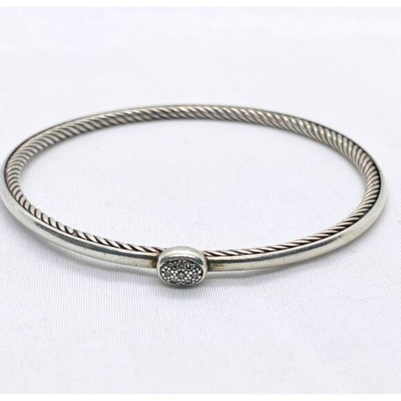 David Yurman Confetti Bangle Diamond Bangle Sterling Silver 925 - Picture 2 of 10